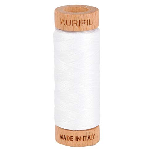 Aurifil Cotton Mako 80wt Thread, White