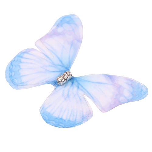 YAKA 20Pcs Double Layer Ribbon Organza Fabric Butterfly Mixed Color Flowers Bows for DIY Craft Wedding Appliques Beading
