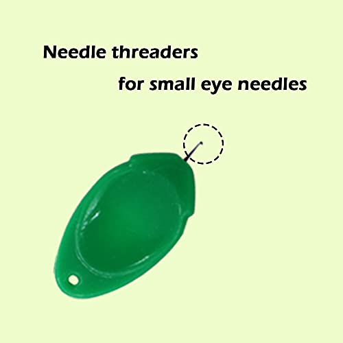 AWEELON 30Pcs Assorted Needle Threader for Hand Sewing Embroidery Small Eye Needles