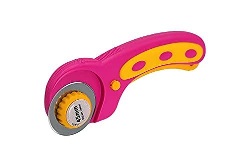 Ultima 45mm Rotary Cutter Kit – Ergonomic Rotary Cutter with 8 SKS-7 Steel Blades, Straight & Pattern-Cut