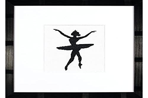 Lanarte Counted Cross Stitch Kit: Ballet Silhouette 3, Evenweave, Multicoloured, 19.6 x 1.4 x 1 cm