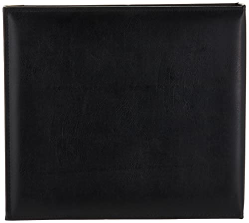 Pioneer holds 12 Inch by 12 Inch 3-Ring Sewn Oxford Cover Memory Book Binder, Black