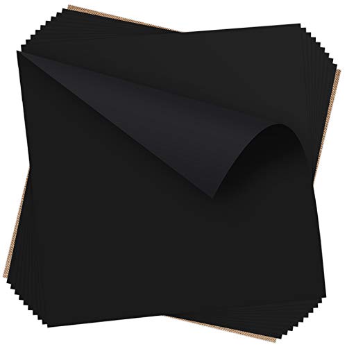 HTVRONT Black Heat Transfer Vinyl Bundle - 10 Sheets (12" x 12") Black HTV Vinyl, Iron on Vinyl for T-Shirt, Easy to Cut & Weed for Heat Vinyl Design (Black)