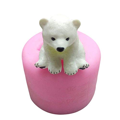 Mini Size 3D Polar Bear Silicone Mold Bear Silicone Candle Mold Cake Decoration DIY Handmade Fondant Clay Chocolate Mold Soap Mold