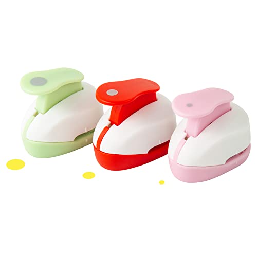 3PCS Circle Punch Hole Puncher (0.118inch+0.236inch+0.354inch) Circle Cutter Whole Puncher Paper Punch for Crafts Tiny Circle Punch Happy Planner 1/8 inch(3mm）, 1/4 inch （6mm）,0.354inch （9mm ）