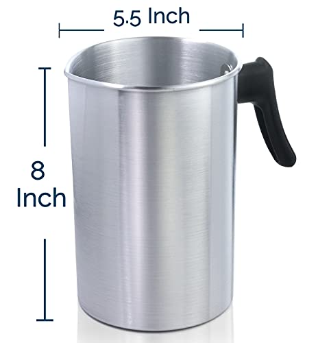 Candle Making Pouring Pot 88oz, Large Double Boiler Wax Melting Pot, Dripless Pouring Pitcher Soy Wax Melter