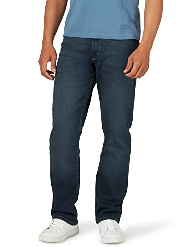 Wrangler Authentics Men's Big & Tall Classic 5-Pocket Relaxed Fit Jean, Military Blue Flex, 46W x 30L
