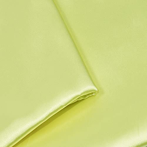 Stretch Satin Fabric for Bridal Dress Decoration & Craft 47 Inches Width by The Yard Entelare(Yellow 2Yards)