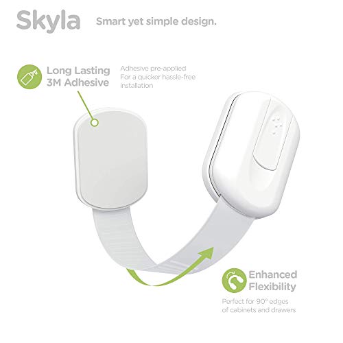 SKYLA HOMES Baby Locks (8-Pack) Child Safety Cabinet Proofing - Safe Quick and Easy 3M Adhesive Cabinet Drawer Door Latches No Screws & Magnets Multi-Purpose for Furniture Kitchen Ovens Toilet Seats