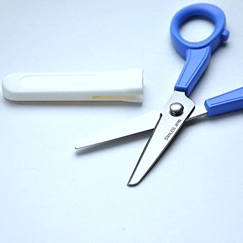 CANARY Safe Blunt Tips Scissors for Kids 6 inches First Preschool learning Japanese Scissors Blue