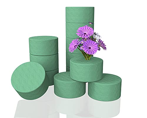 12 Pcs 3 Inch Round Flower Arrangement Kit, Wet Floral Foam, for Wedding, Aisle Flowers, Party Decoration