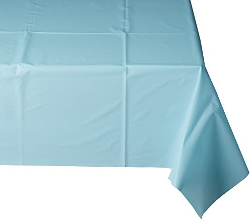 Creative Converting Plastic Tablecover 54"X108"-Pastel Blue