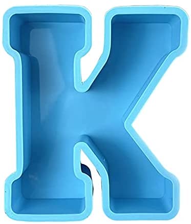 Large Size 3D Alphabet Epoxy Resin Silicone Mold, Capital Letter Symbol Mold, DIY Crystal Word Sign Epoxy Casting Molds for Art DIY Craft, Home Decoration, Jewelry Making Tool,Party Decoration Mold（K)