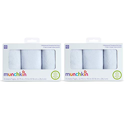 Munchkin Waterproof Changing Pad Liners, 6 Count