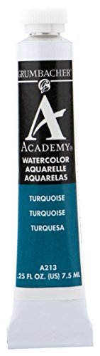 Grumbacher Academy Watercolor Paint, 7.5ml/0.25 Ounce, Turquoise (A213)