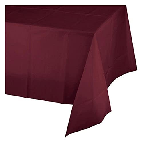 Creative Converting Burgundy Red Round Plastic Tablecover Tableware Items