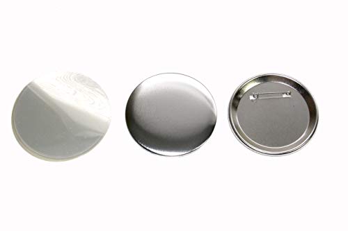 3 Inch Diameter 100 Pack Metal Round Buttons Parts - Metallic Badge Making Supplies
