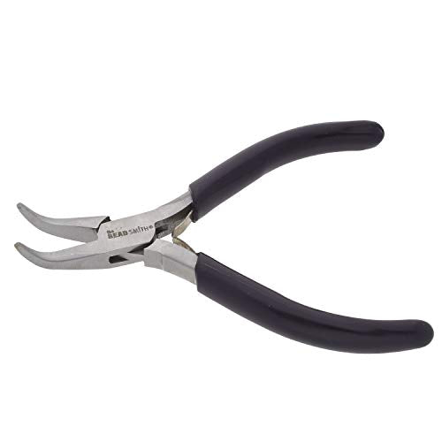 The Beadsmith Bent Chain-Nose Pliers for Crafting and Repair, Jewelry Making Supplies