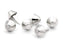 CRAFTMEMORE Cone Brads Purse Feet Handbag Flat Nailheads Spike Prong Studs Avail in Multiple Sizes 100 PCS (15 mm (≈5/8"), Silver)