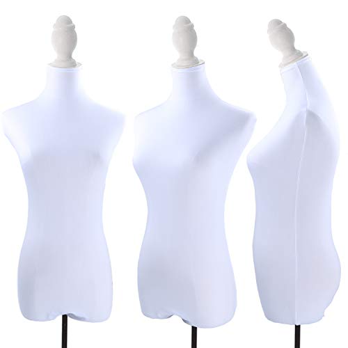 NAVADEAL White Superb Lycra Mannequin Fabric Cover, 100% Handmade Soft Stretchy, for Fashion Designer Retail Boutique Store Dressmaker Form Dummy Model Display Fitting Styling, Mannequin NOT Included