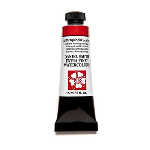 Daniel Smith 284600224 Extra Fine Watercolor 15ml Paint Tube, Anthraquinoid Scarlet, 0.5 Fl Oz (Pack of 1), 5