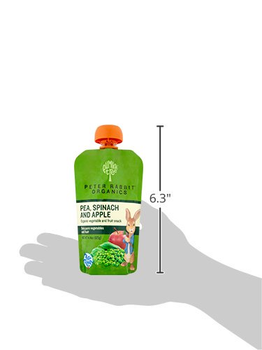 Peter Rabbit Organics, Pea, Spinach and Apple Puree, 4.4-Ounce Pouches (Pack of 10)