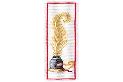 Vervaco Cross Stitch Bookmark Kit Goose Feather 2.4" x 8"