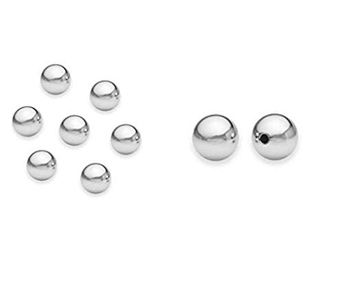 100pcs Adabele Authentic 925 Sterling Silver Seamless Smooth 4mm (0.16 Inch) Small Round Spacer Beads for Jewelry Making SS143