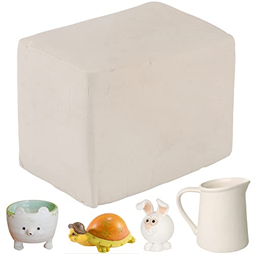 5.5 lbs Special White Natural Air-Dry Clay- Non-Toxic Self Hardening Pottery Clay with 5 Pieces, All-Purpose Modeling Clay for Children Adults Sculpting Ceramic Art Class DIY Crafts(for 3+ Years Kids)