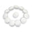 ButtonMode Matte Peau de Soie Satin Bridal Trim and Accent Buttons with Fabric Loop Back Includes 1-Dozen Buttons Measuring 11mm (7/16 Inch or 18L), Off White Ivory, 12-Buttons