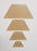 Half Hexagon Quilting Template Set, 4", 3", 2", 1" with 1/4" Seam Allowance