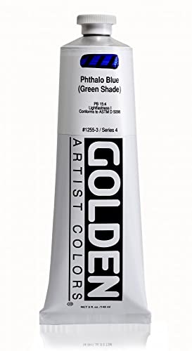 Golden Heavy Body Acrylic - Phthalo Blue Green Shade - 5 oz Tube