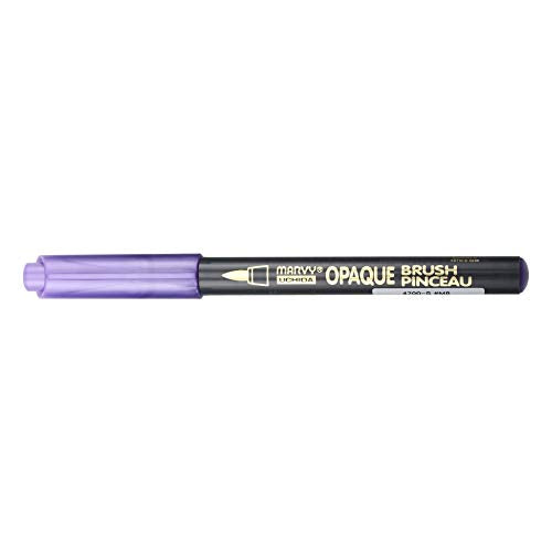 Marvy Uchida Opaque Brush Marker, Metallic Violet