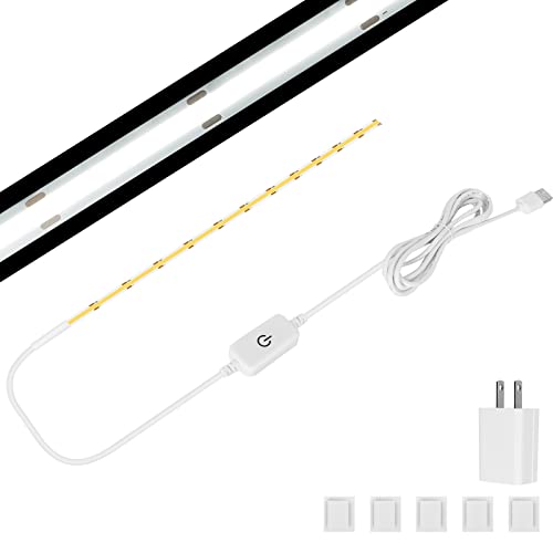 Tatazone COB Sewing Machine Light with Touch Dimmer, 6500K Dimmable Uniform Sewing Light Strip, 144 LEDs Cool White Sewing Light for Brother, Janome, Babylock, Pfaff