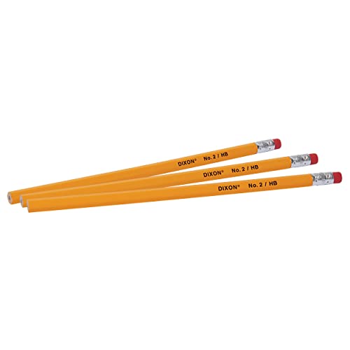 Dixon No. 2 Yellow Pencils, Wood-Cased, Black Core, 20-Pack (14420)