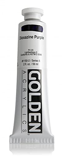 Golden Artist Colors 2 Oz Heavy Body Acrylic Color Paints Color: Dioxazine Purple