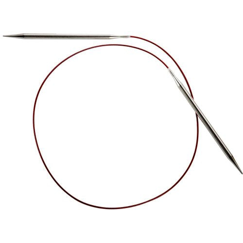 ChiaoGoo Red Lace Circular 32-inch (80cm) Stainless Steel Knitting Needle; Size US 10 (6mm) 7032-10