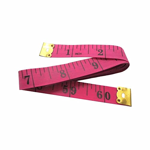 Pink Measuring Tape - Body & Fabric Measure Tape for Sewing, Seamstress, Tailor, Cloth, Waist, Crafting, Fitness, Dual Sided Multipurpose Metric Tape- 60 inches