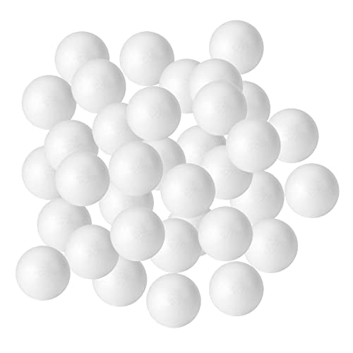 FFchuanhe 40 Pack 3 inch Craft Foam Balls, styrofoam Balls, for Arts and Crafts Supplies, School Project， Wedding，DIY, Christmas,Home, Easter and Festival Party Decoration。