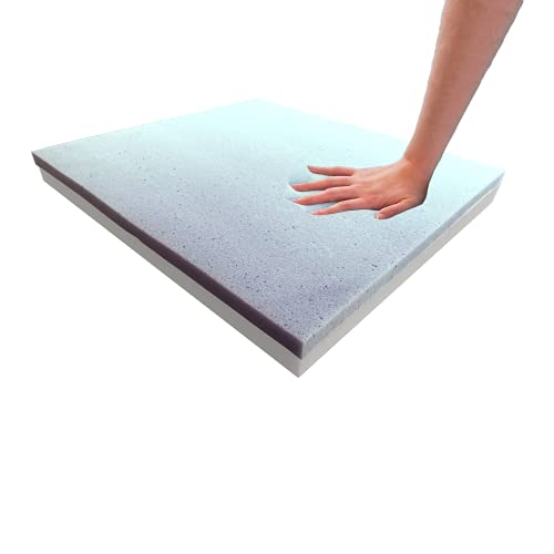 Foamma 2" x 20" x 20" 1 Pack - Gel Memory Foam (High Density Base, Used for Chair Cushion Replacement, Dining Chairs, Wheelchair Seat Replacement)