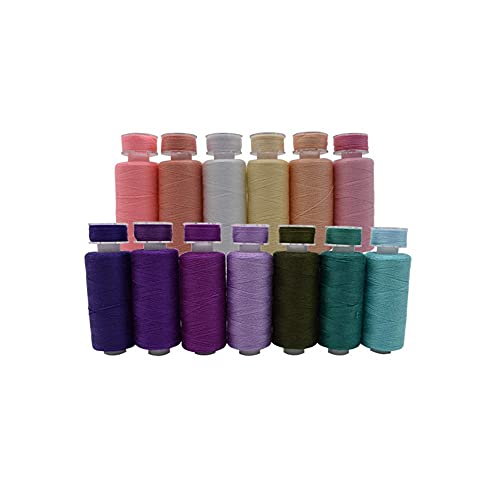 72Pcs Bobbins Sewing Threads Kit, 36 Colors Spools 360Yards per Polyester Thread, 36 Colors Prewound Bobbin with Case for Hand Machine Sewing