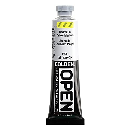 Open 2 Oz Acrylic Color Paint Color: Cadmium Yellow Medium