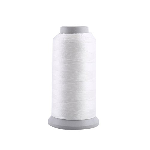 Luminous Spool Hand Embroidery Noctilucent Sewing Thread Spool Glow Dark Machine Mixed Colors for Sewing Craft (White 3000 Yards)