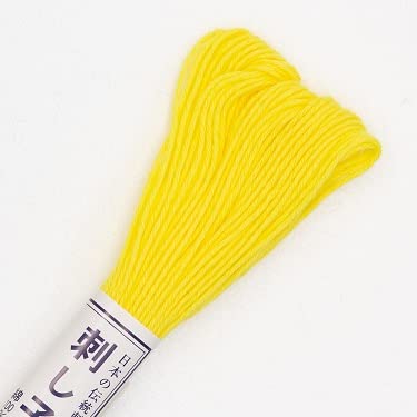 Sashiko Thread - Olympus 20m Skein - Solid Color (29-Lemon Yellow)