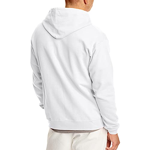 Hanes mens Full-zip Eco-smart Hoodie Hoody, White, XX-Large US