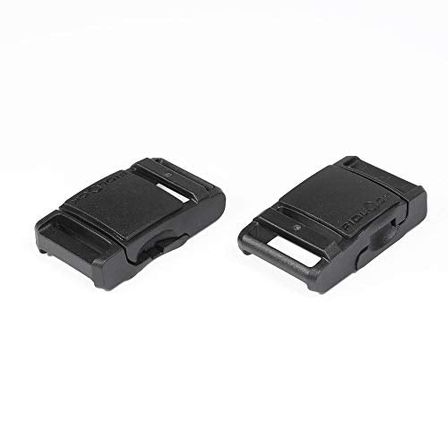 Fidlock Magnetic Buckle - Quick Release Buckle Replacement - 20mm Snap Buckle - Black (Pack of 3)