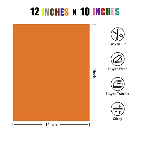 Airabbit HTV Heat Transfer Vinyl Bundle 12"x10" Multi-Color Iron on Vinyl Sheets for T Shirts Tops DIY - Easy to Weed&Cut Multi-Color Pack HTV Vinyl for Cricut Silhouette Cameo 4 (20 Pack)