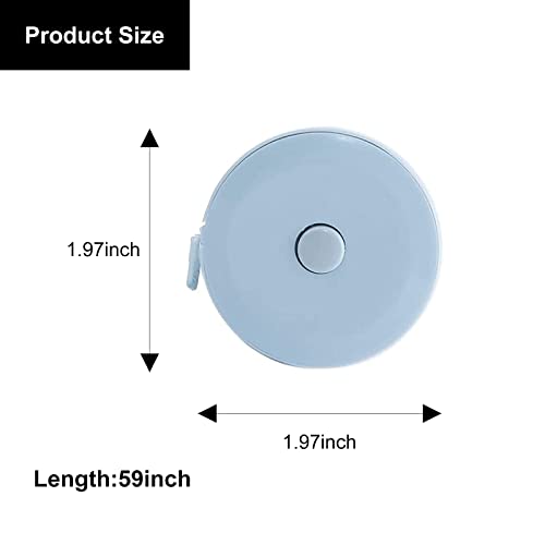 6Packs Pretty Sewing Tape Measure Retractable Tape Measure for Body Measurements 60 Inchs Tailor Fabric Cloth Tape Measure Pocket Waist Measuring Tape 1.5 Meter (Macaron 3colour)