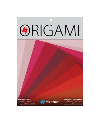 Yasutomo Origami PURE Reds 9 Colors 36 Sheets