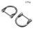 uxcell 29mm(1.14") U Shape Horseshoe D-Rings Screw-in Shackle Buckle for DIY Craft, Black 2pcs